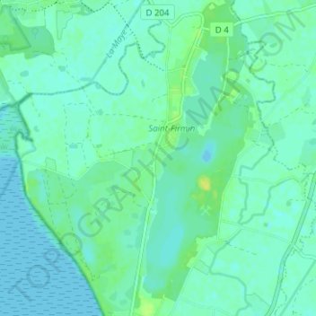 Carte topographique Saint-Firmin, altitude, relief