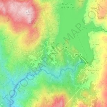 Carte topographique Sirvozelo, altitude, relief