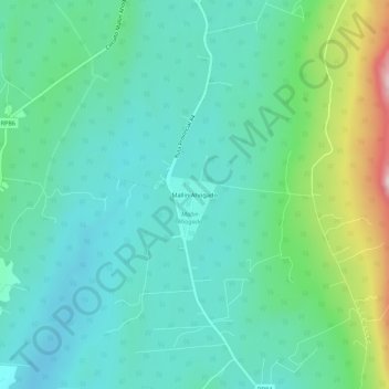 Carte topographique Mallín Ahogado, altitude, relief