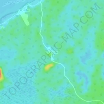 Carte topographique Ngombi, altitude, relief