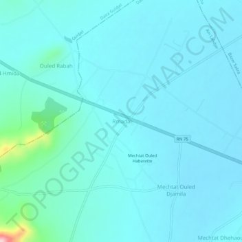 Carte topographique Rmada, altitude, relief