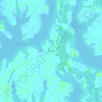 Carte topographique Bozman, altitude, relief