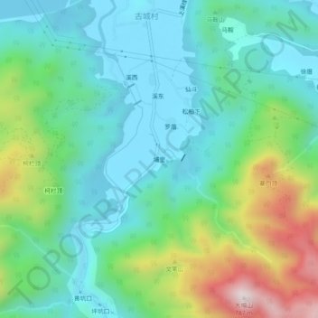 Carte topographique 埔里, altitude, relief