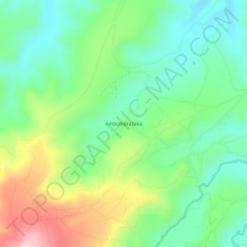 Carte topographique Ambohidrazaka, altitude, relief