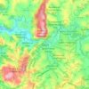 Carte topographique Itupeva, altitude, relief