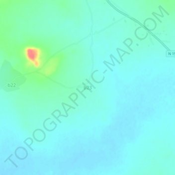 Carte topographique b23, altitude, relief