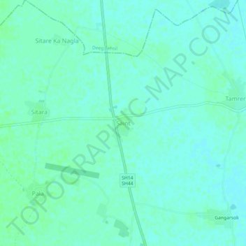 Carte topographique Saint, altitude, relief