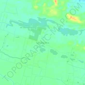 Carte topographique Sabiaguaba, altitude, relief