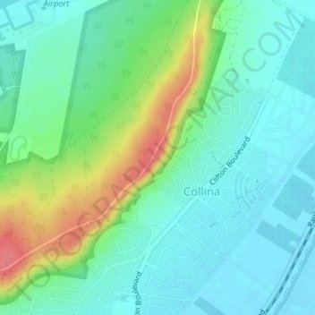Carte topographique Sir Dudley de Chair Lookout, altitude, relief
