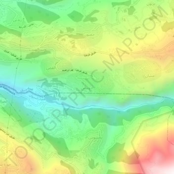 Carte topographique Adonis, altitude, relief