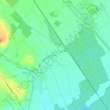 Carte topographique Layer, altitude, relief