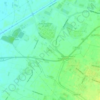 Carte topographique Gello, altitude, relief