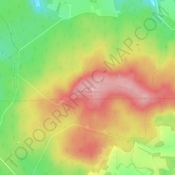 Carte topographique Mont Pagnotte, altitude, relief