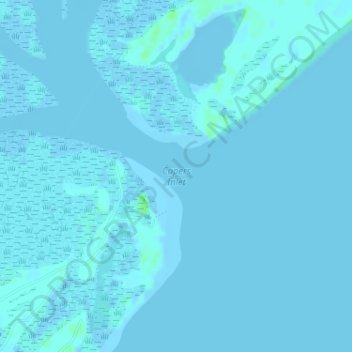 Carte topographique Capers Inlet, altitude, relief
