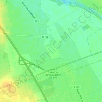 Carte topographique Sourcieux, altitude, relief