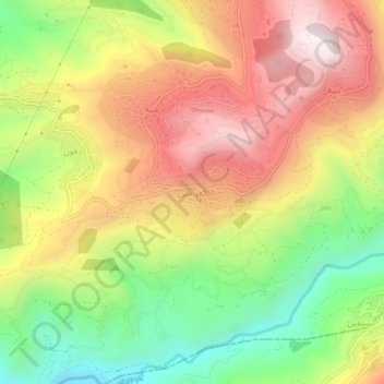 Carte topographique Kfar Matta, altitude, relief