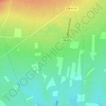Carte topographique El Jetar, altitude, relief