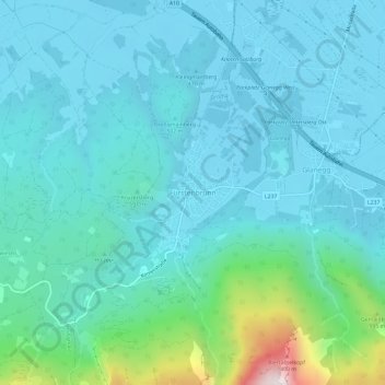 Carte topographique Fürstenbrunn, altitude, relief