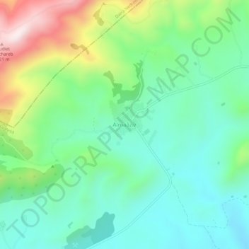 Carte topographique Almaâziz, altitude, relief
