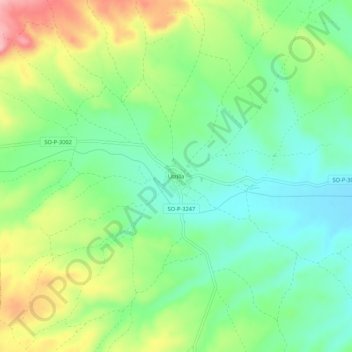 Carte topographique Utrilla, altitude, relief