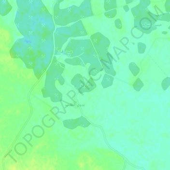 Carte topographique Al Karmah, altitude, relief