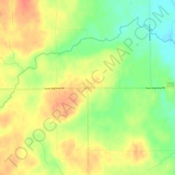 Carte topographique Spirit, altitude, relief