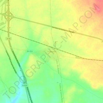 Carte topographique El Raposo, altitude, relief
