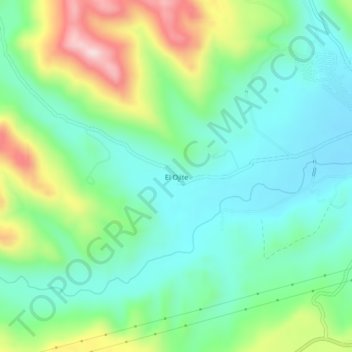 Carte topographique El Ojite, altitude, relief
