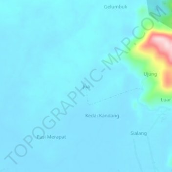 Carte topographique Jua, altitude, relief