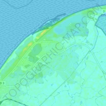 Carte topographique La Mollière, altitude, relief