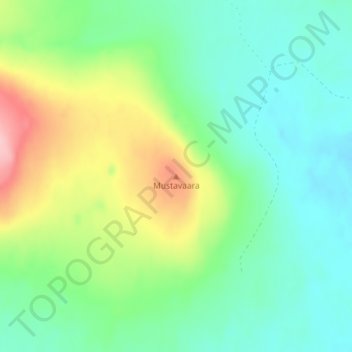 Carte topographique Mustavaara, altitude, relief