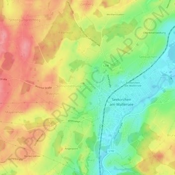 Carte topographique Waldprechting, altitude, relief