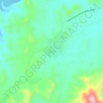 Carte topographique Taliktik, altitude, relief