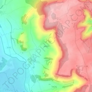 Carte topographique Lignière, altitude, relief
