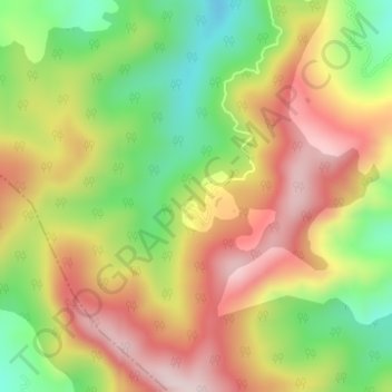 Carte topographique Mayavati, altitude, relief