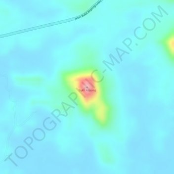 Carte topographique Bukit Kepong, altitude, relief