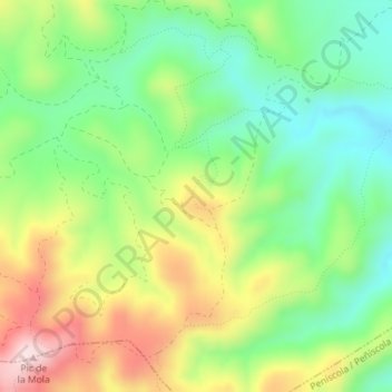 Carte topographique la Garrotxa, altitude, relief