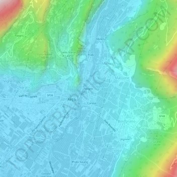 Carte topographique Mogno, altitude, relief