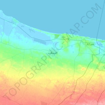Carte topographique Al Ajyaylat, altitude, relief