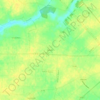 Carte topographique Boinville, altitude, relief