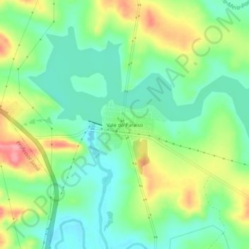 Carte topographique Vale do Paraíso, altitude, relief