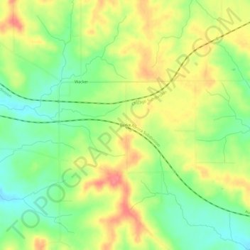 Carte topographique Burke, altitude, relief