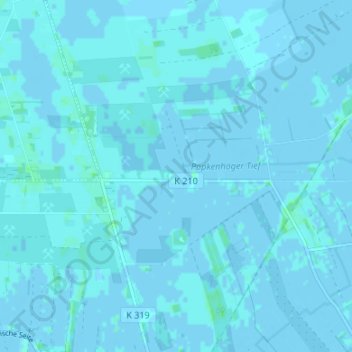 Carte topographique Rüdershausen, altitude, relief