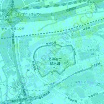 Carte topographique Zootopia, altitude, relief