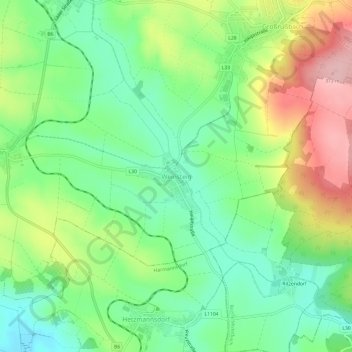 Carte topographique Weinsteig, altitude, relief