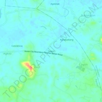 Carte topographique Cogon, altitude, relief