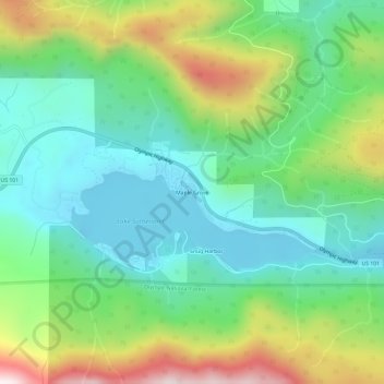 Carte topographique Maple Grove, altitude, relief