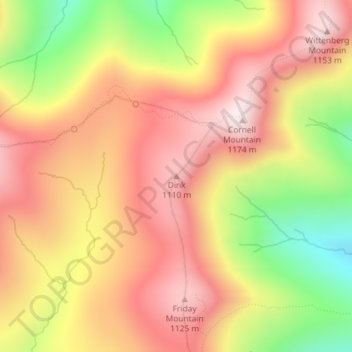 Carte topographique Dink, altitude, relief
