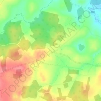 Carte topographique Connolly, altitude, relief