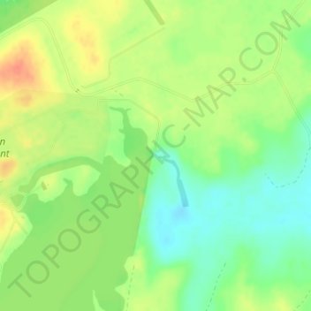 Carte topographique Fairfield Dam, altitude, relief